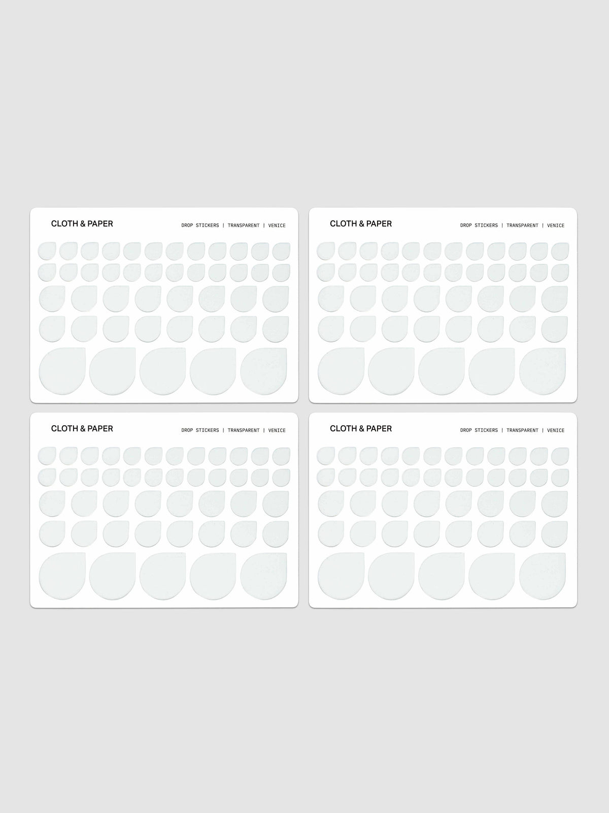 Drop Stickers Transparant van Cloth & Paper