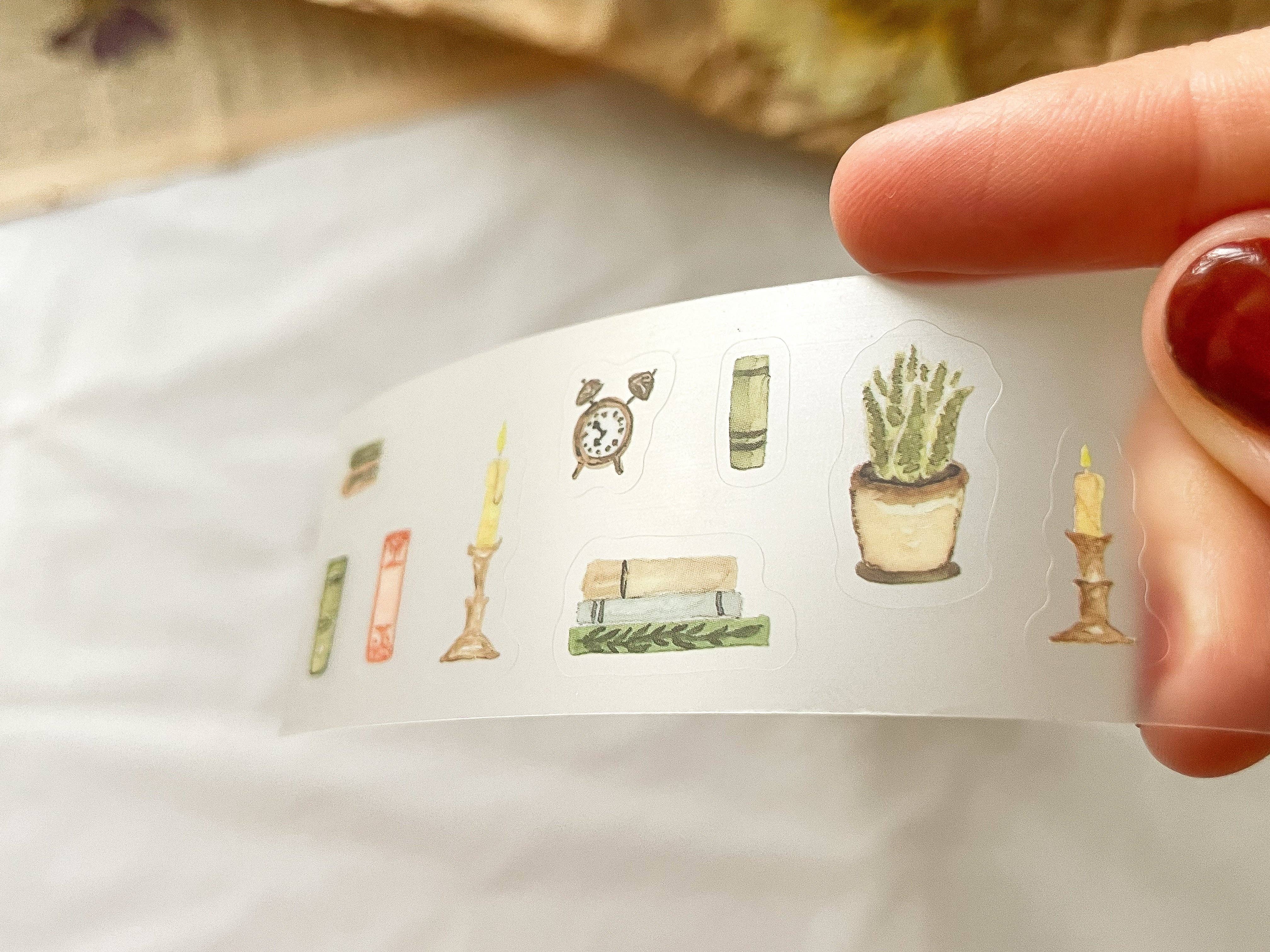 Vintage bibliotheek PET-tape met kiss cut