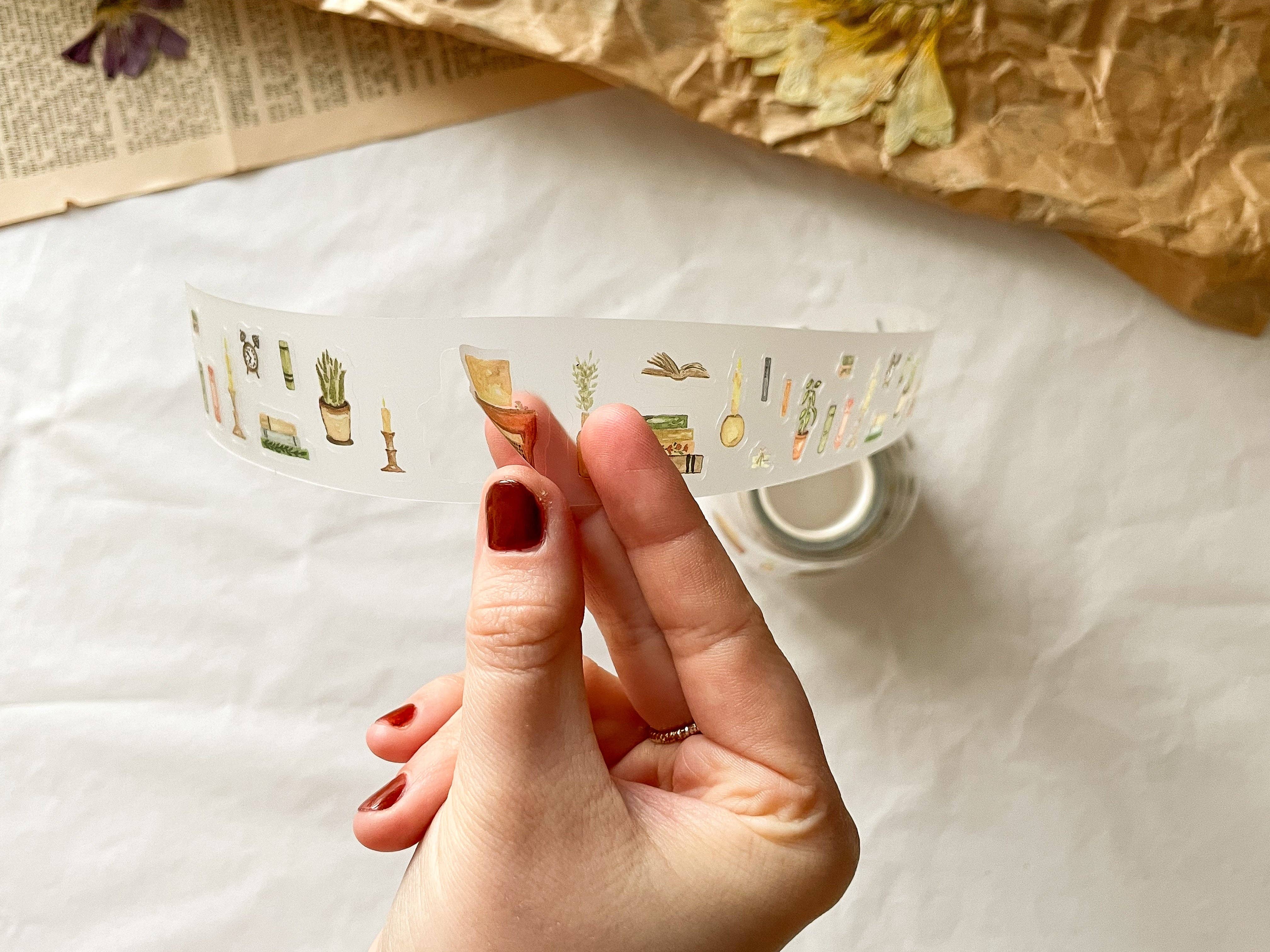 Vintage bibliotheek PET-tape met kiss cut