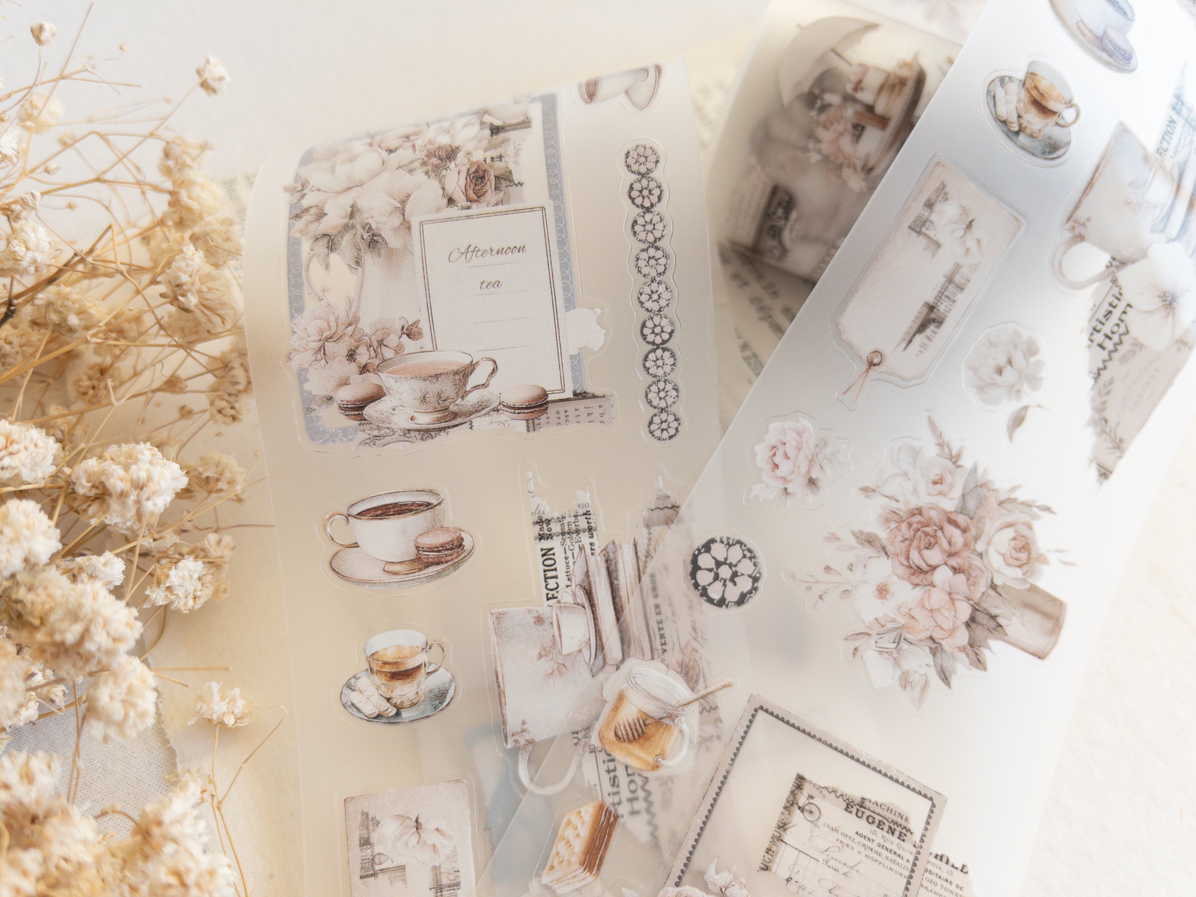 Pre-cut PET tape: Afternoon tea (December 2025 sub kit)