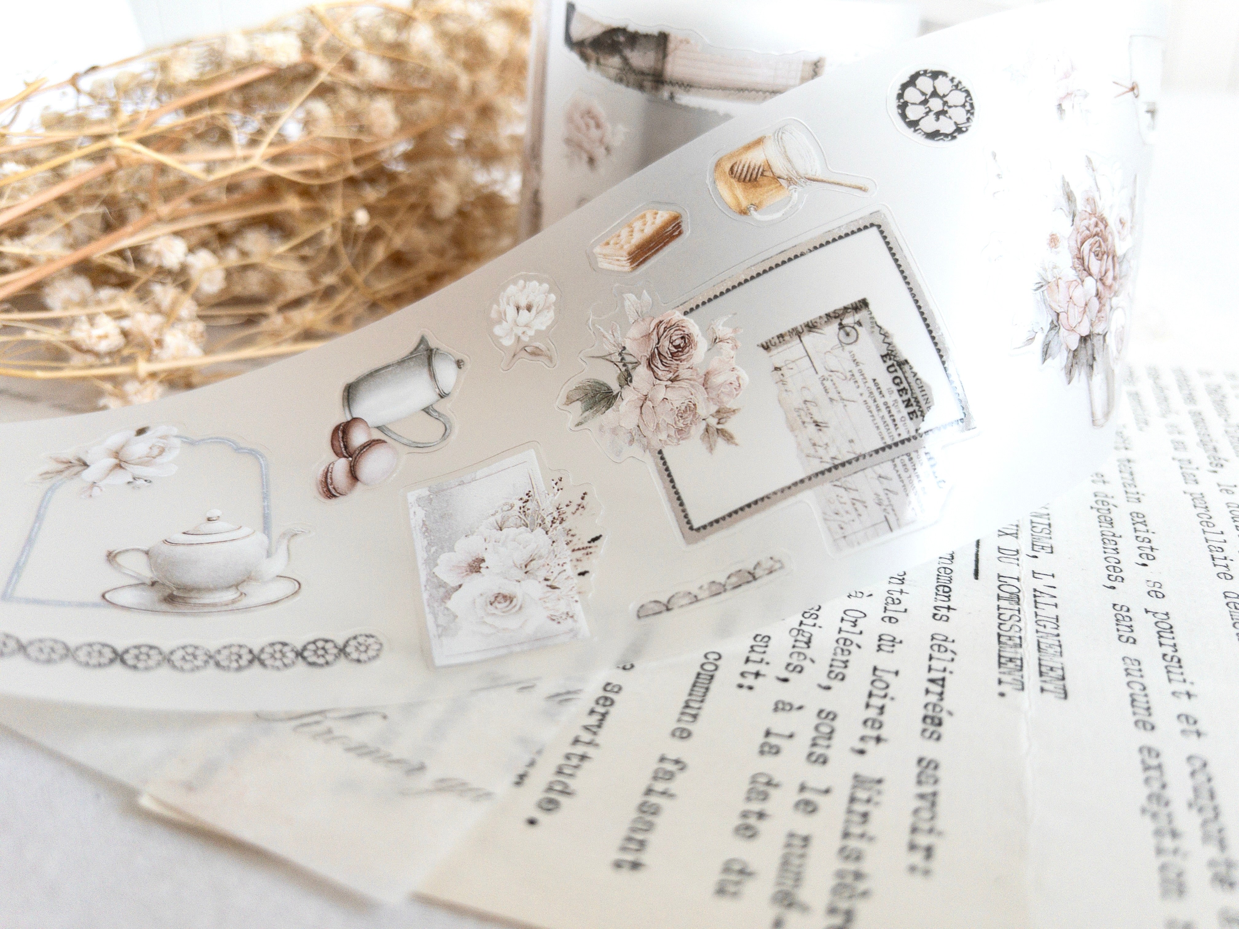 Pre-cut PET tape: Afternoon tea (December 2025 sub kit)