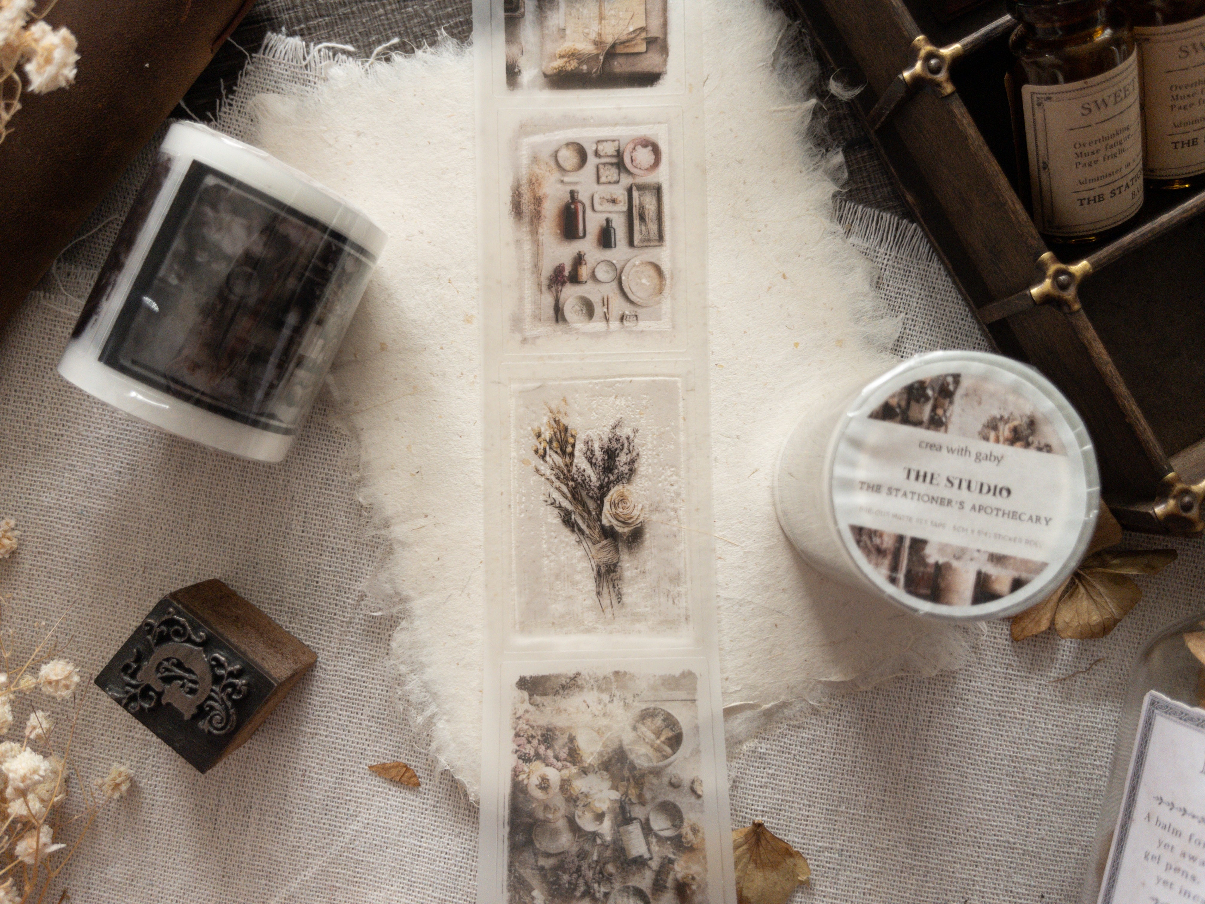 Ruban PET prédécoupé : The Studio (collection The Stationer's Apothecary)