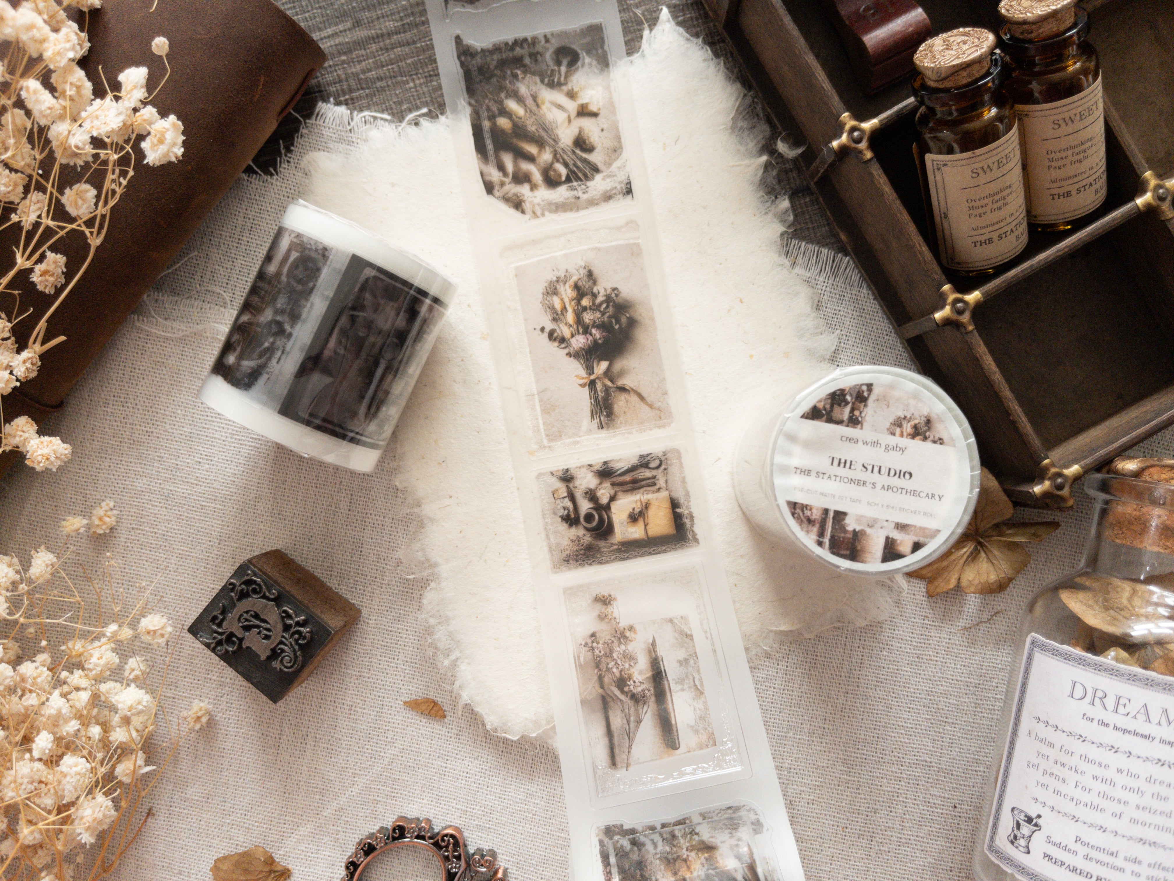 Ruban PET prédécoupé : The Studio (collection The Stationer's Apothecary)
