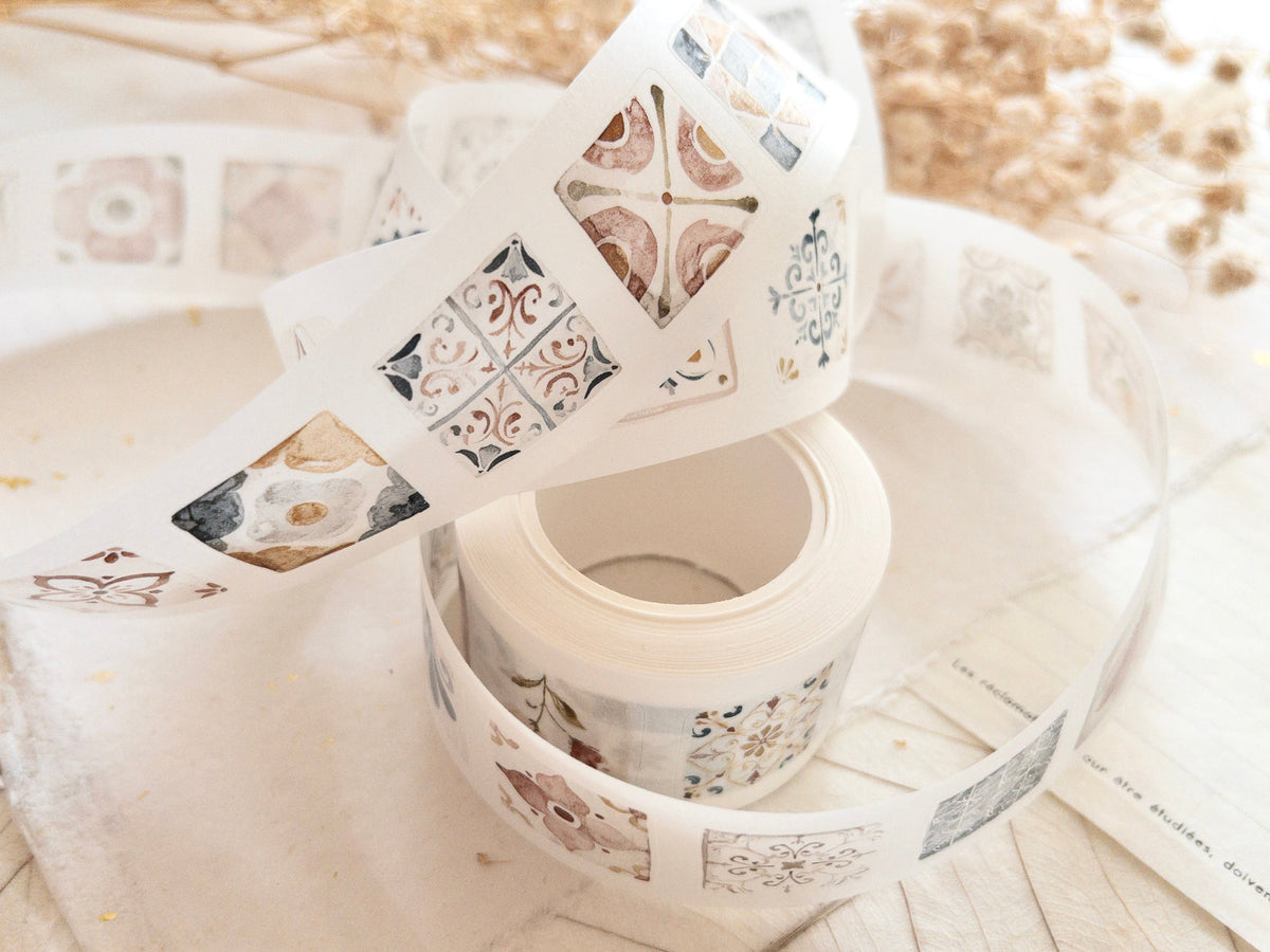 Pre-cut washi tape with backing paper Little tiles_03.jpg