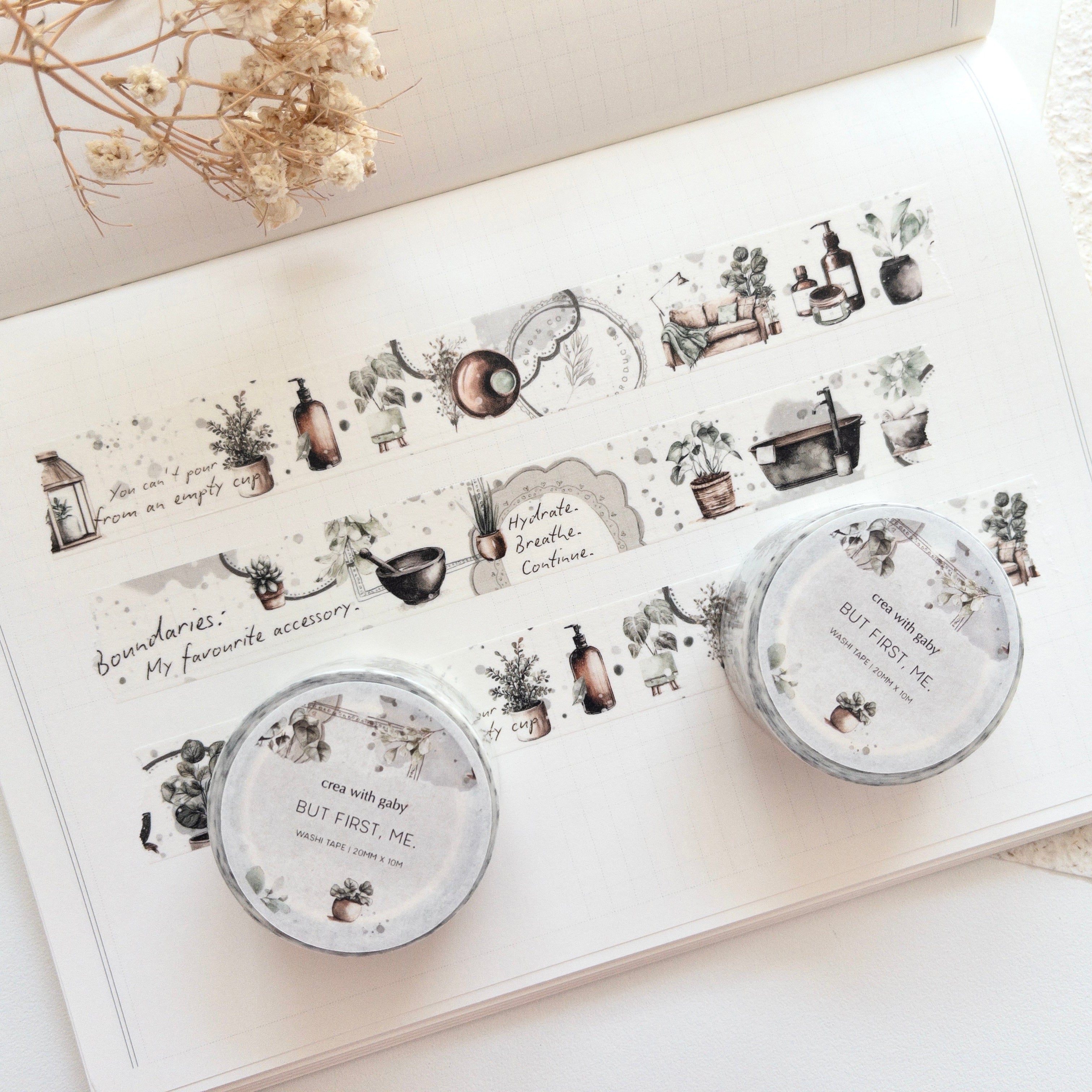 Self-care washi tape : Mais d'abord, moi (kit d'abonnement d'avril 2026)