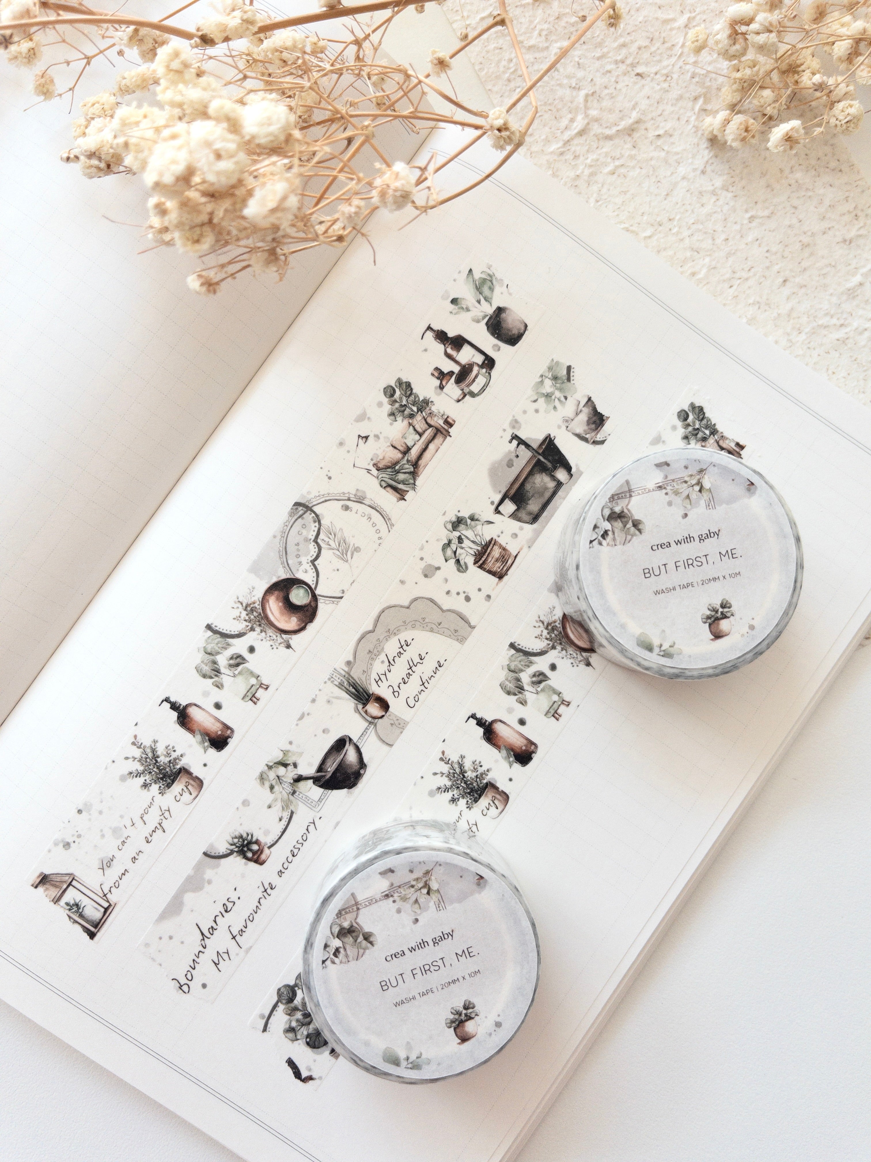 Self-care washi tape : Mais d'abord, moi (kit d'abonnement d'avril 2026)