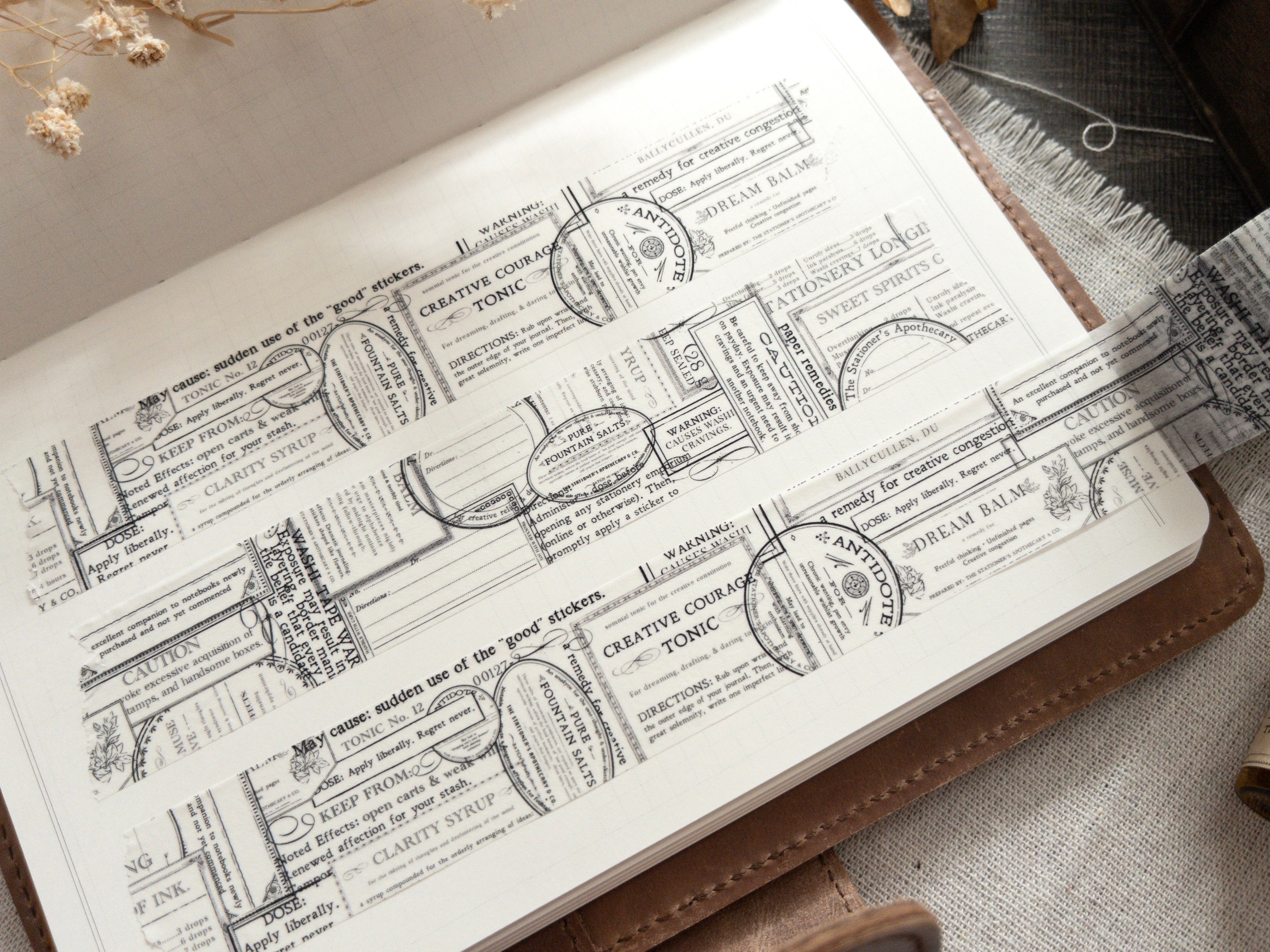 Washi tape : The Stationer's Apothecary (30mm)