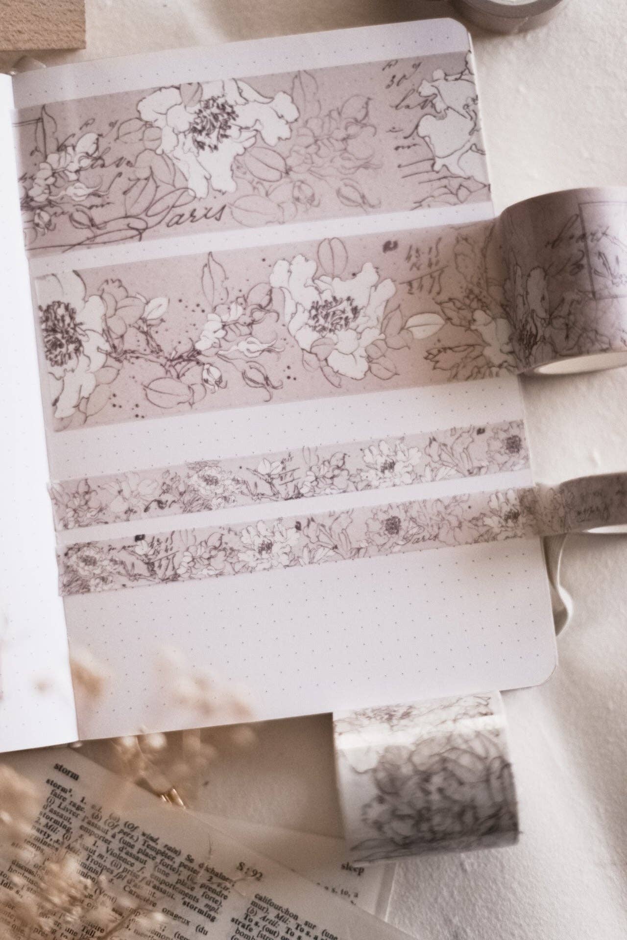 Potloodbloemen - Washi-tape - 15mm