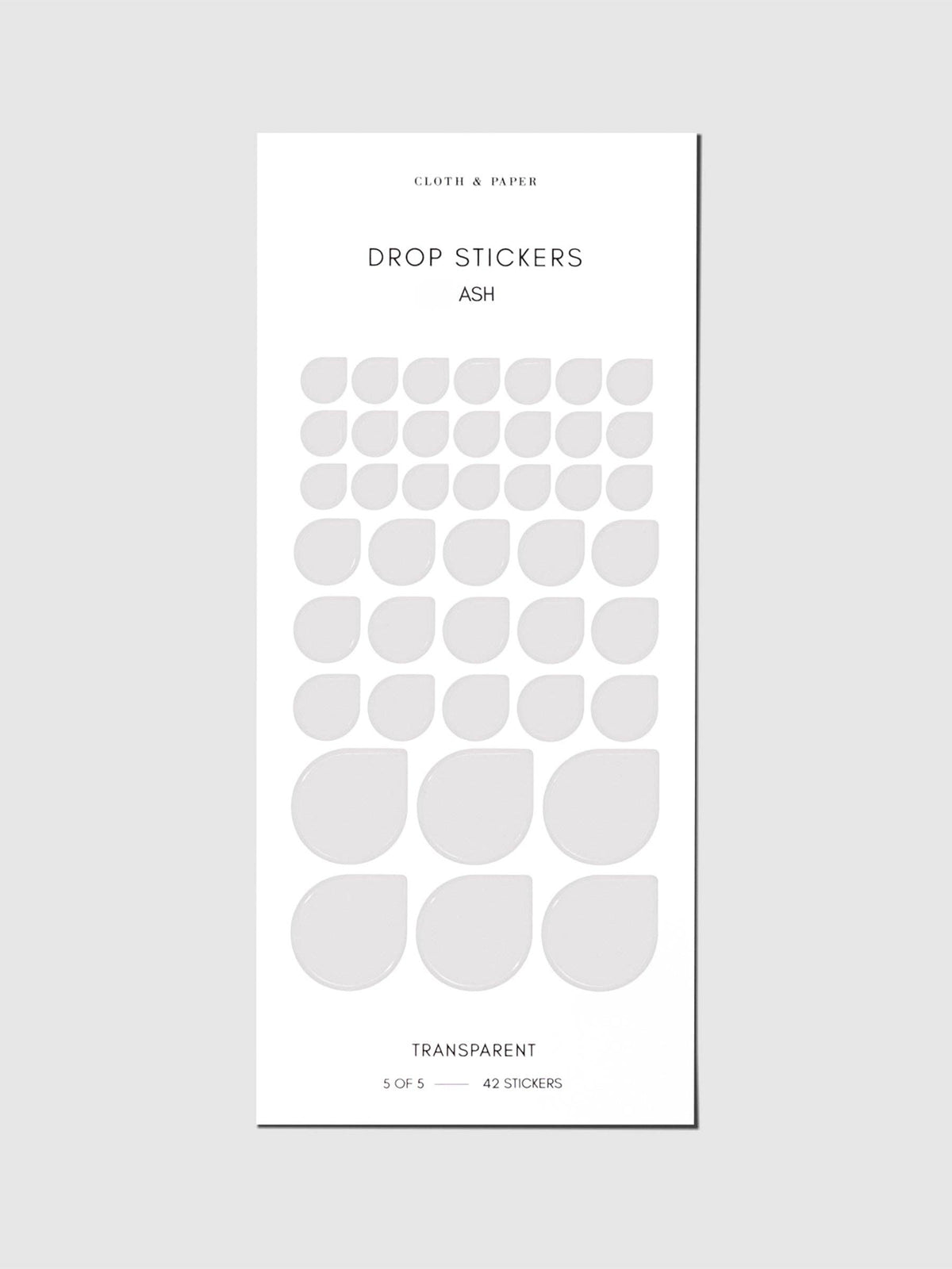 Drop Stickers Transparant van Cloth & Paper