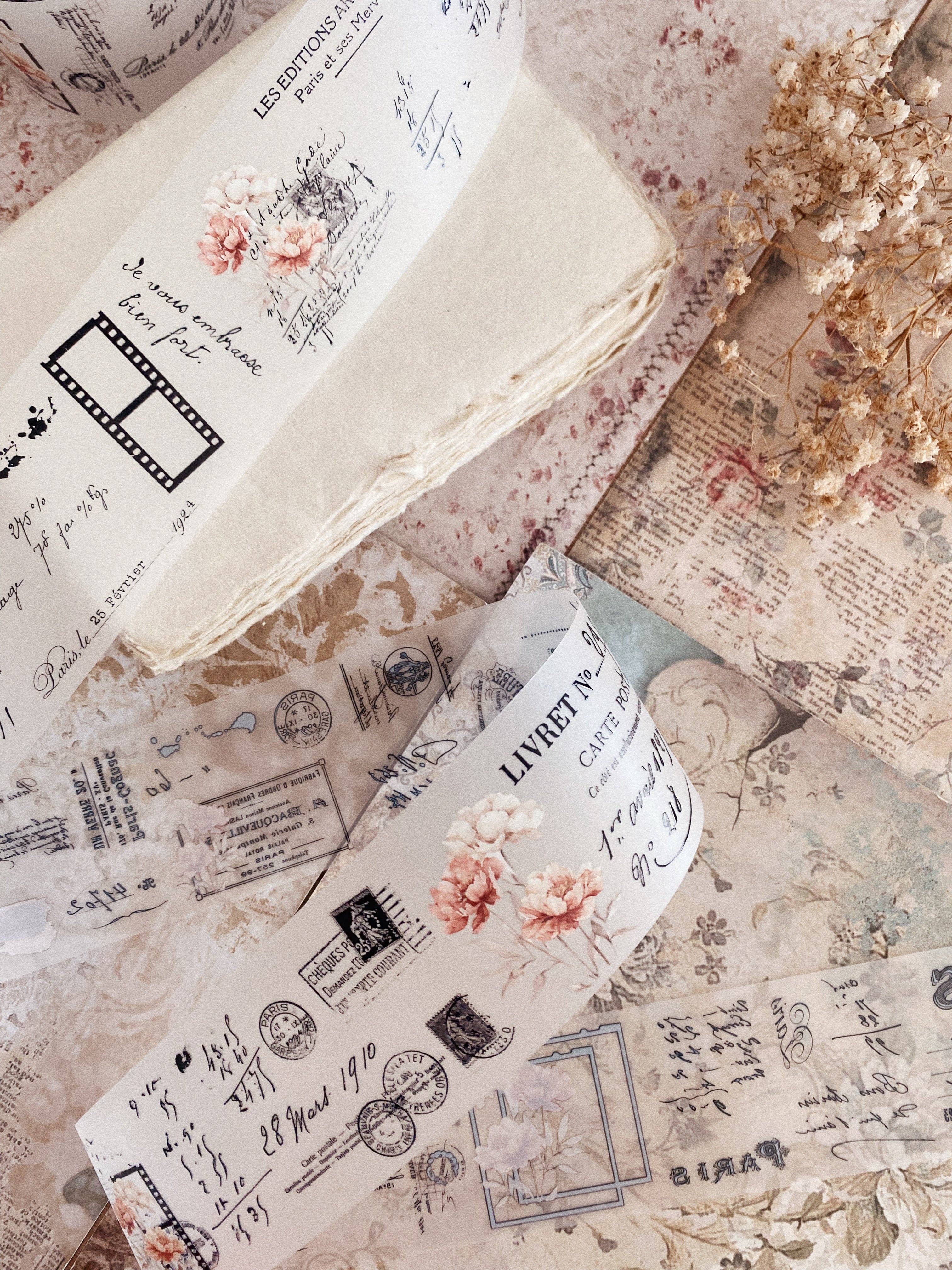 PET-tape met vintage pioenrozen