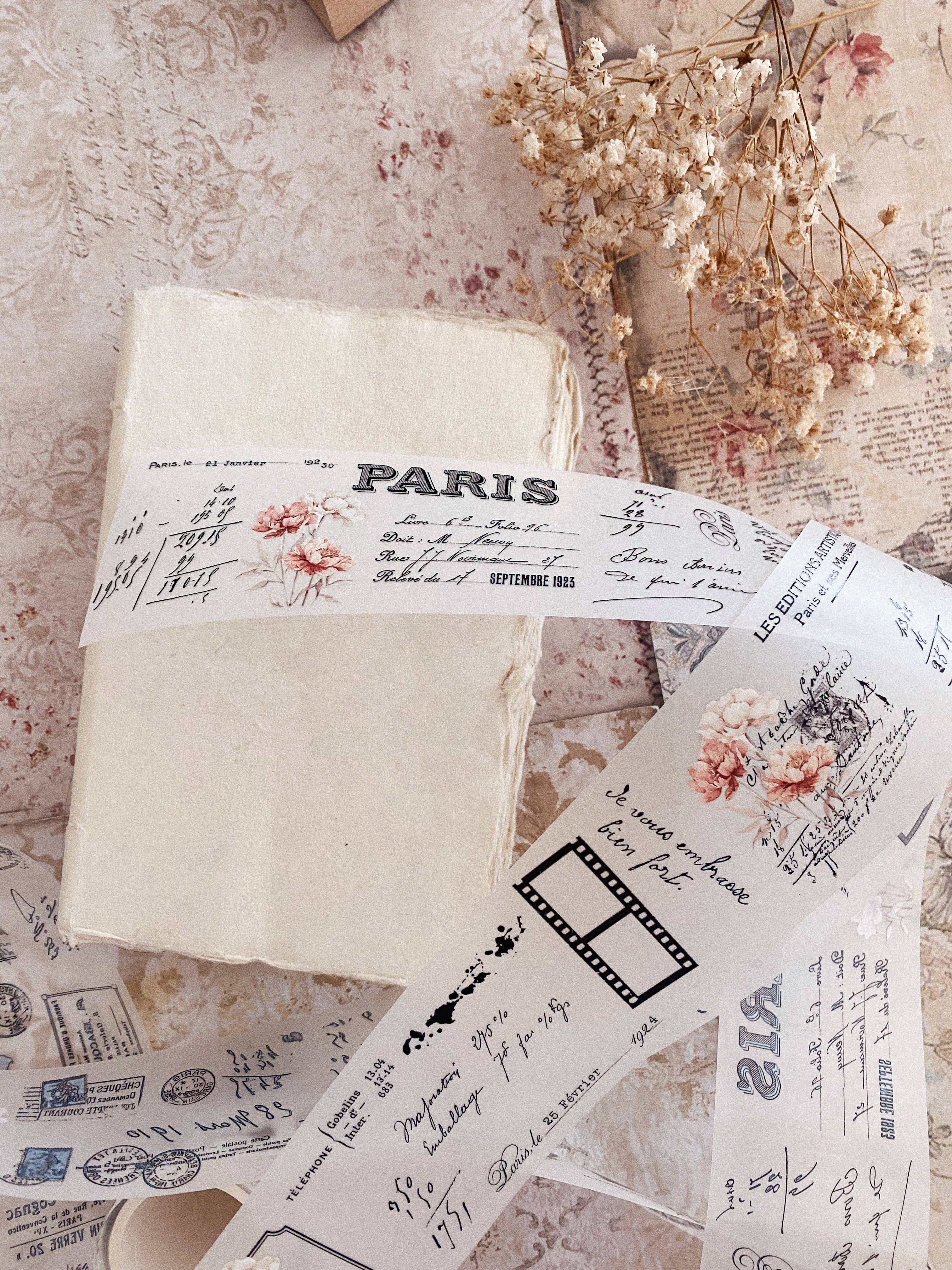 PET-tape met vintage pioenrozen
