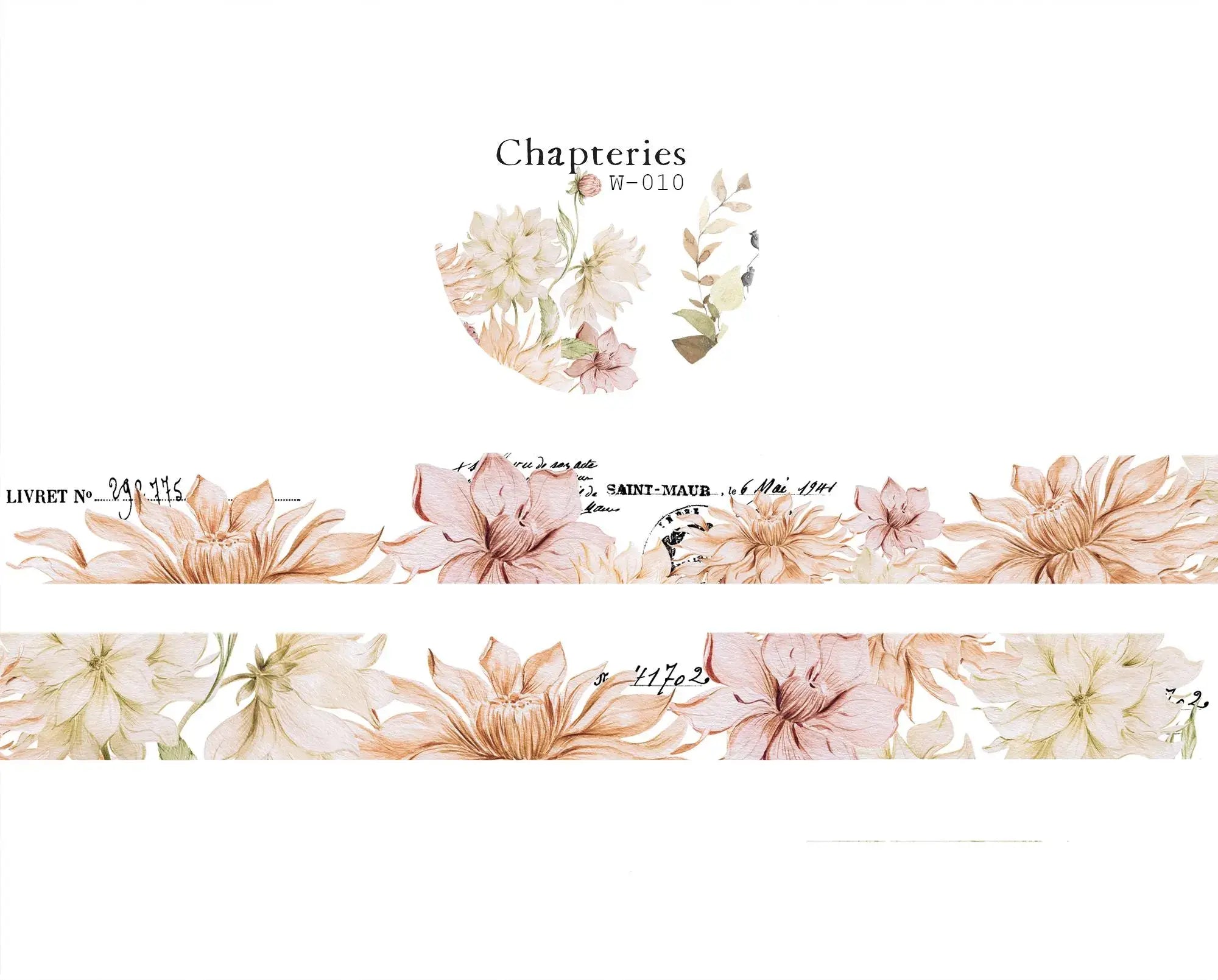 Washi-tape herfstbloemen