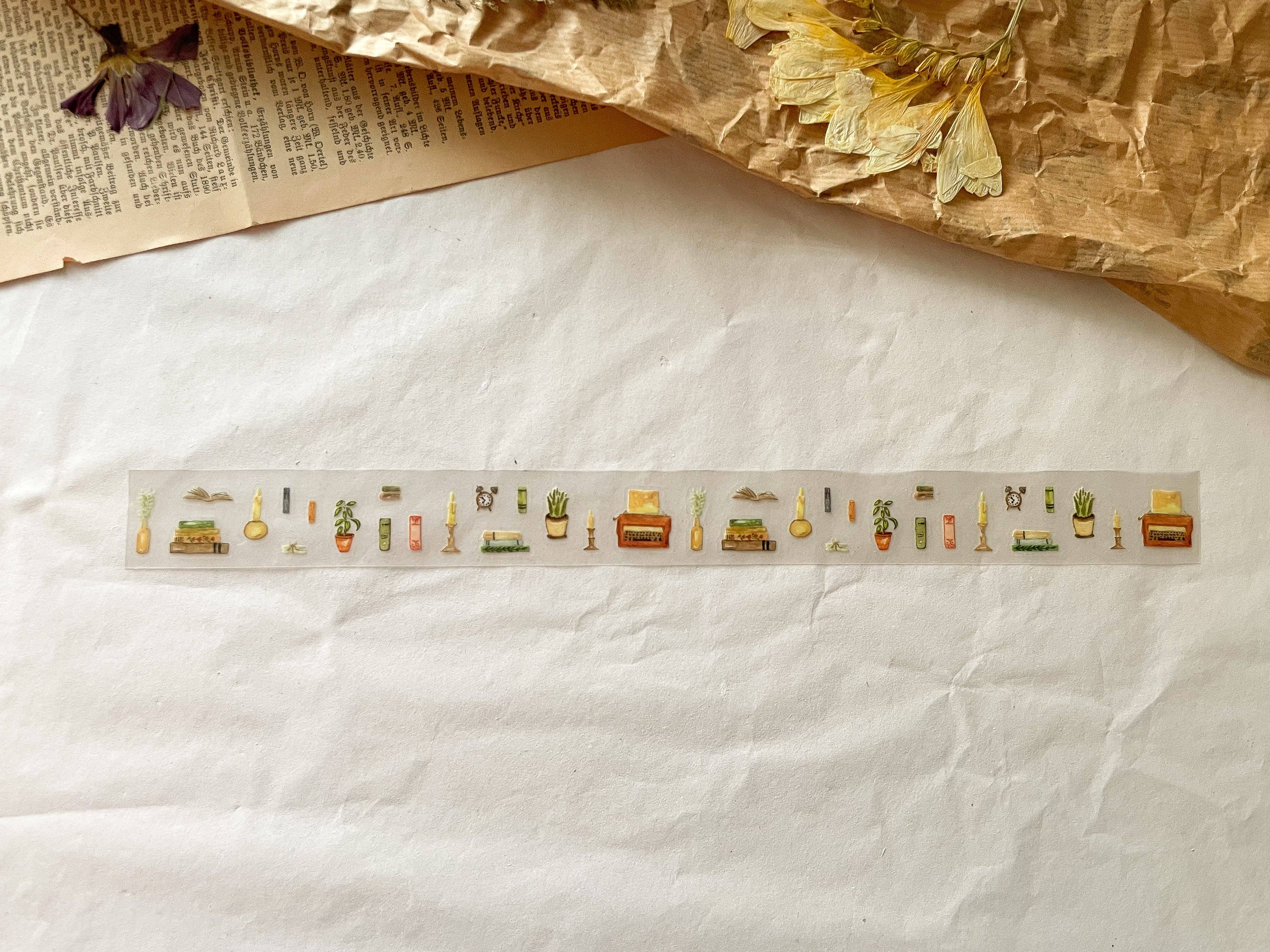 Vintage bibliotheek PET-tape met kiss cut