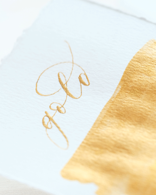 Gouden kalligrafie-inkt