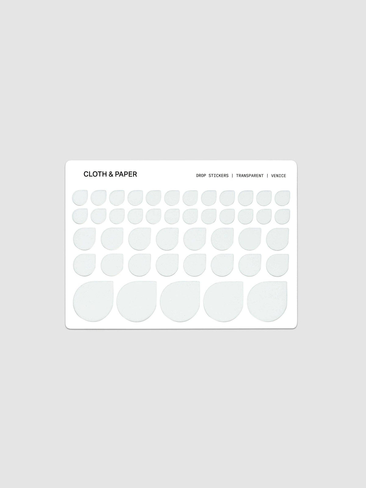 Drop Stickers Transparant van Cloth & Paper