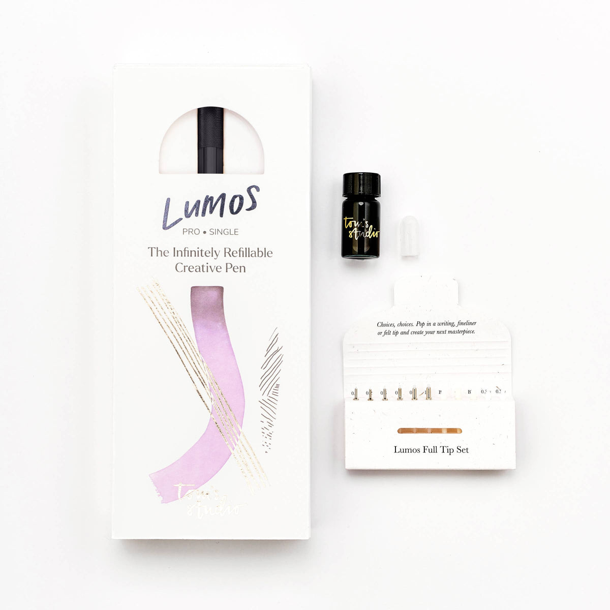 Lumos Pro Navulbare Pen met Verwisselbare Punten van Tom's Studio