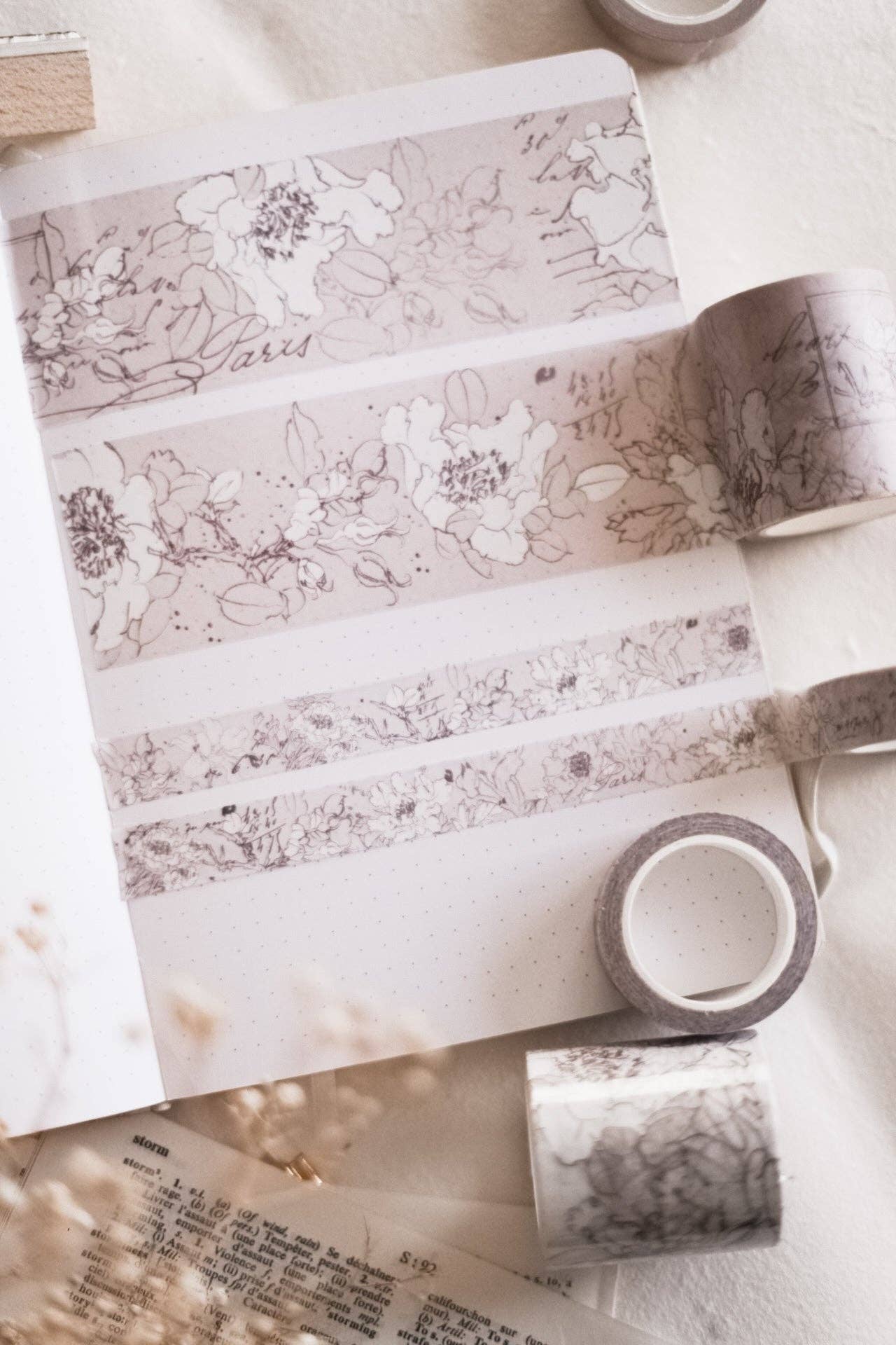 Potloodbloemen - Washi-tape - 15mm