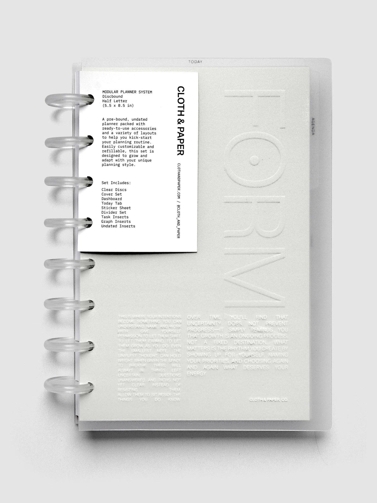 FORMA Modular Planner System Half Letter van Cloth & Paper