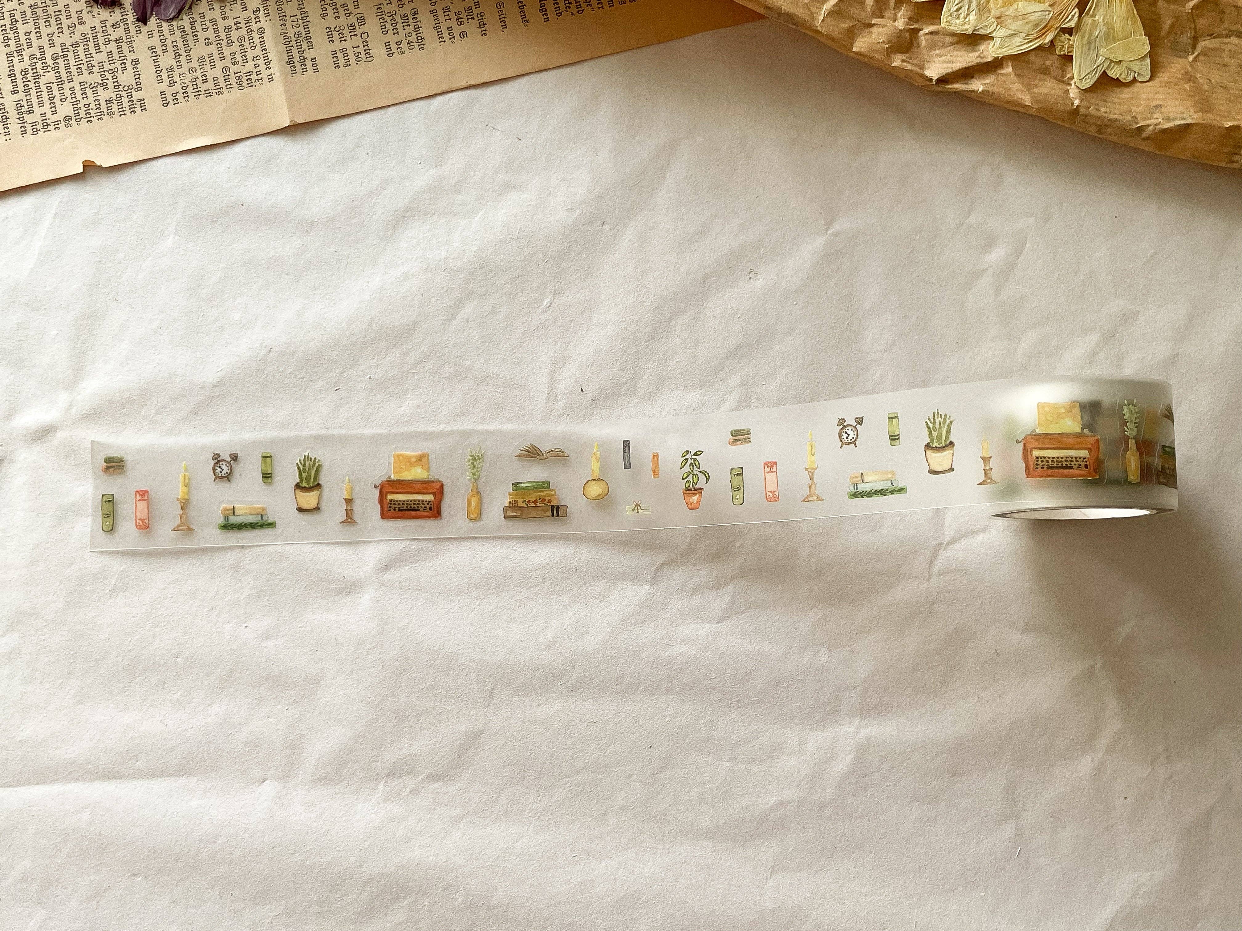Vintage bibliotheek PET-tape met kiss cut