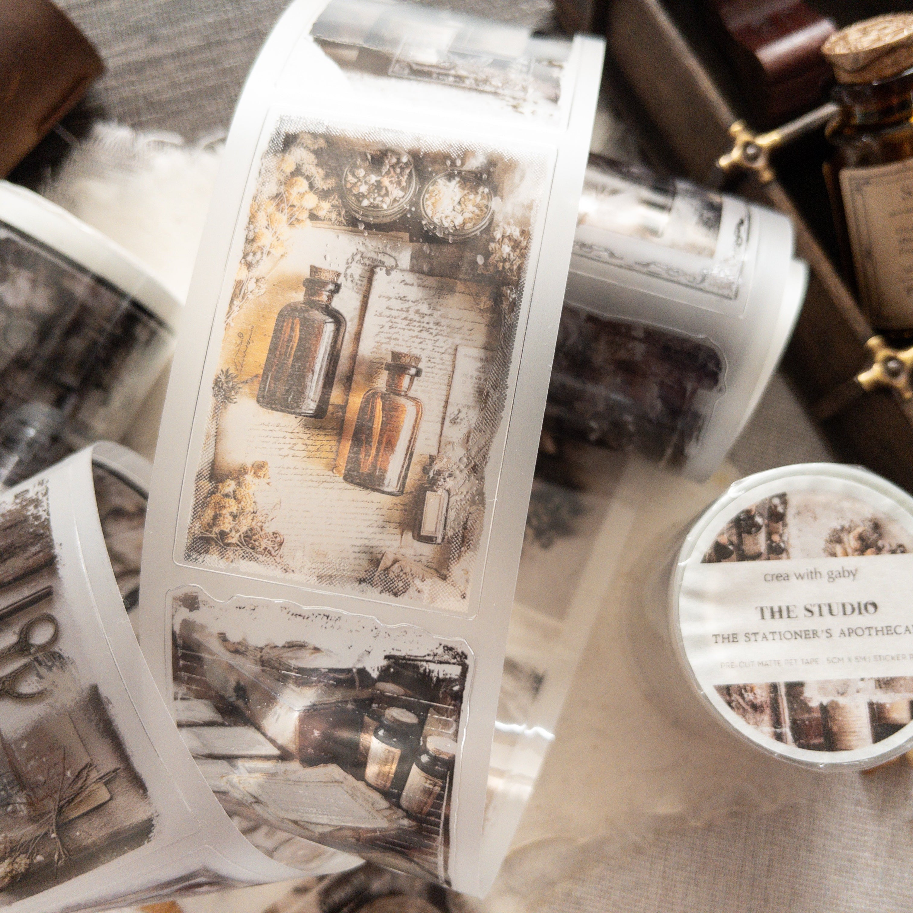 Ruban PET prédécoupé : The Studio (collection The Stationer's Apothecary)