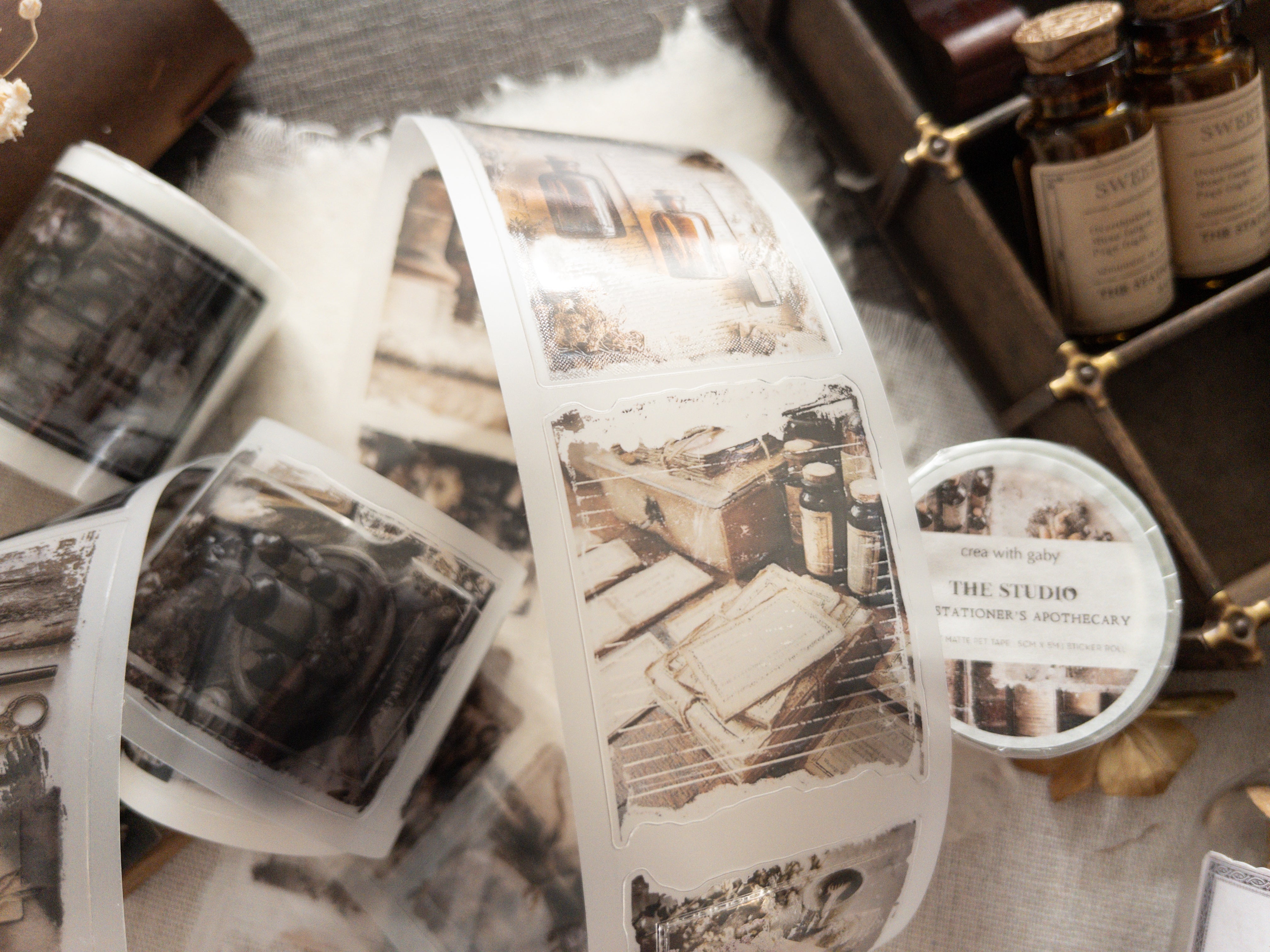 Ruban PET prédécoupé : The Studio (collection The Stationer's Apothecary)