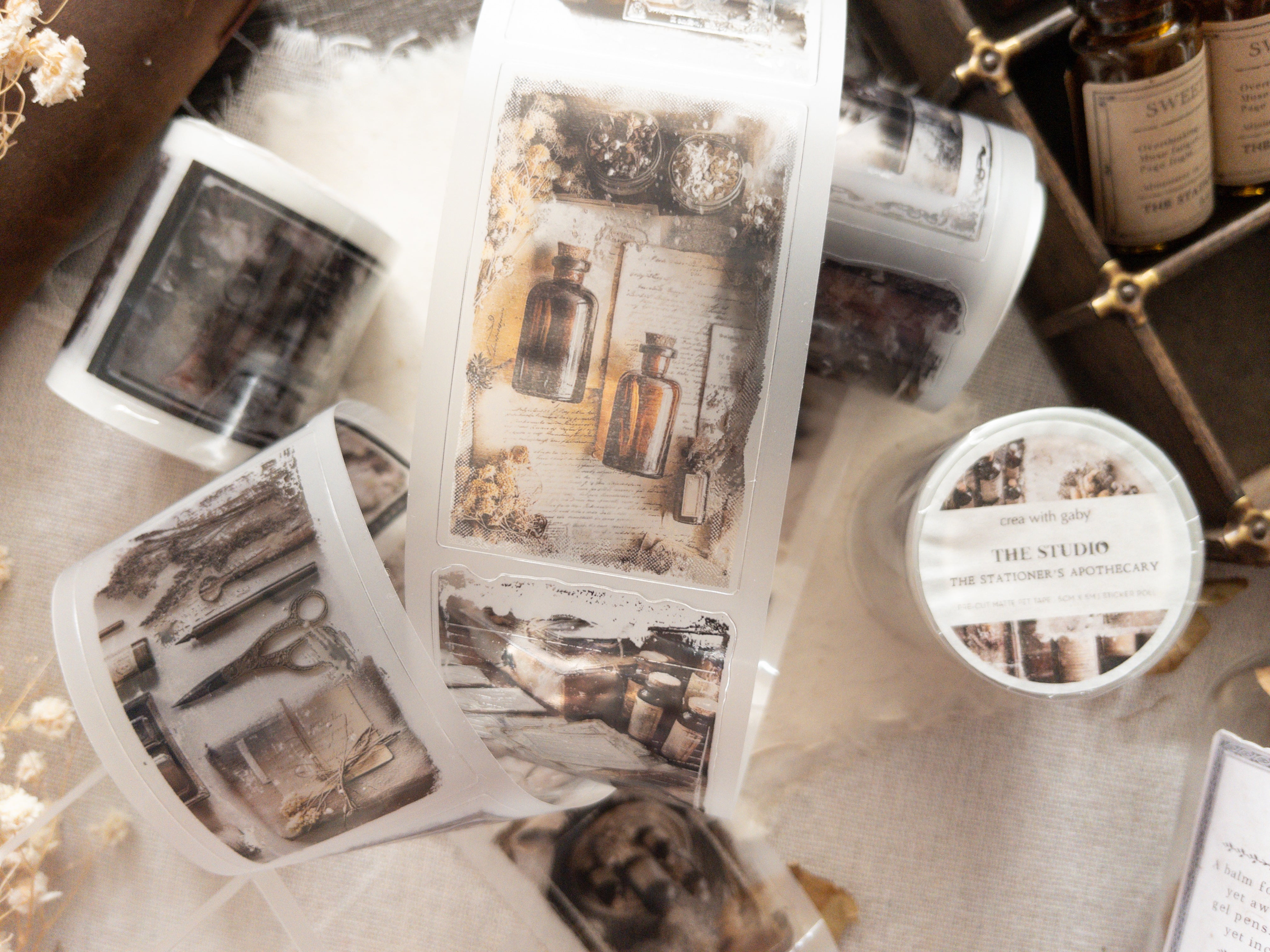 Ruban PET prédécoupé : The Studio (collection The Stationer's Apothecary)