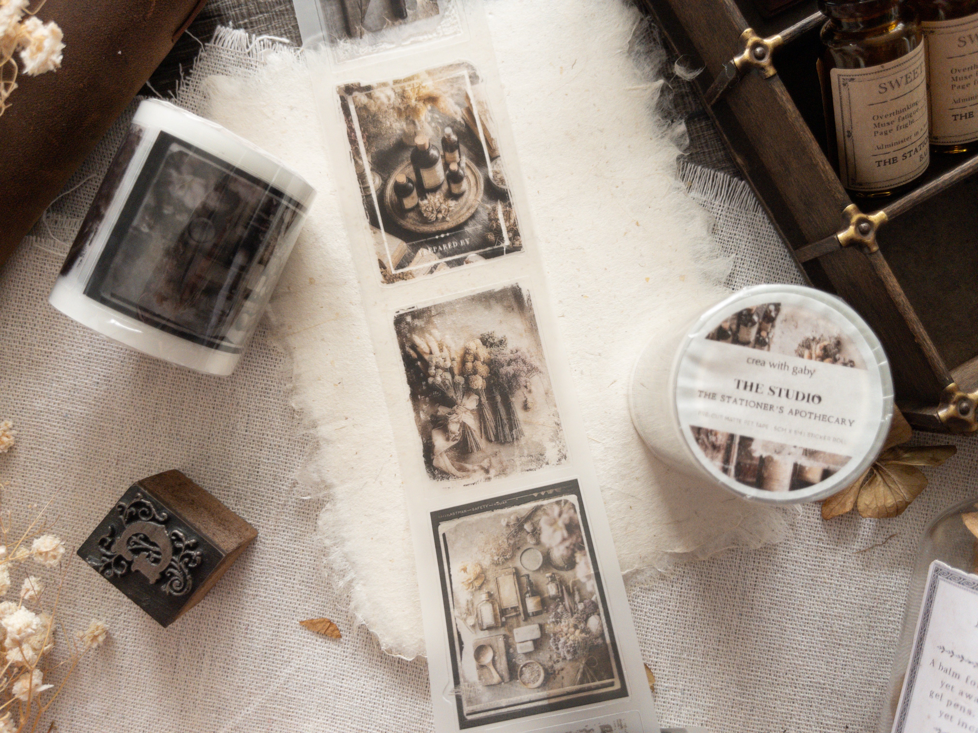 Ruban PET prédécoupé : The Studio (collection The Stationer's Apothecary)