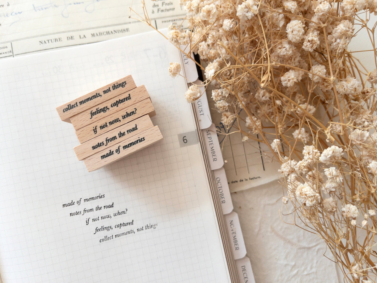 Rubber stamp set Softly somewhere (Mini quotes)_02.jpg