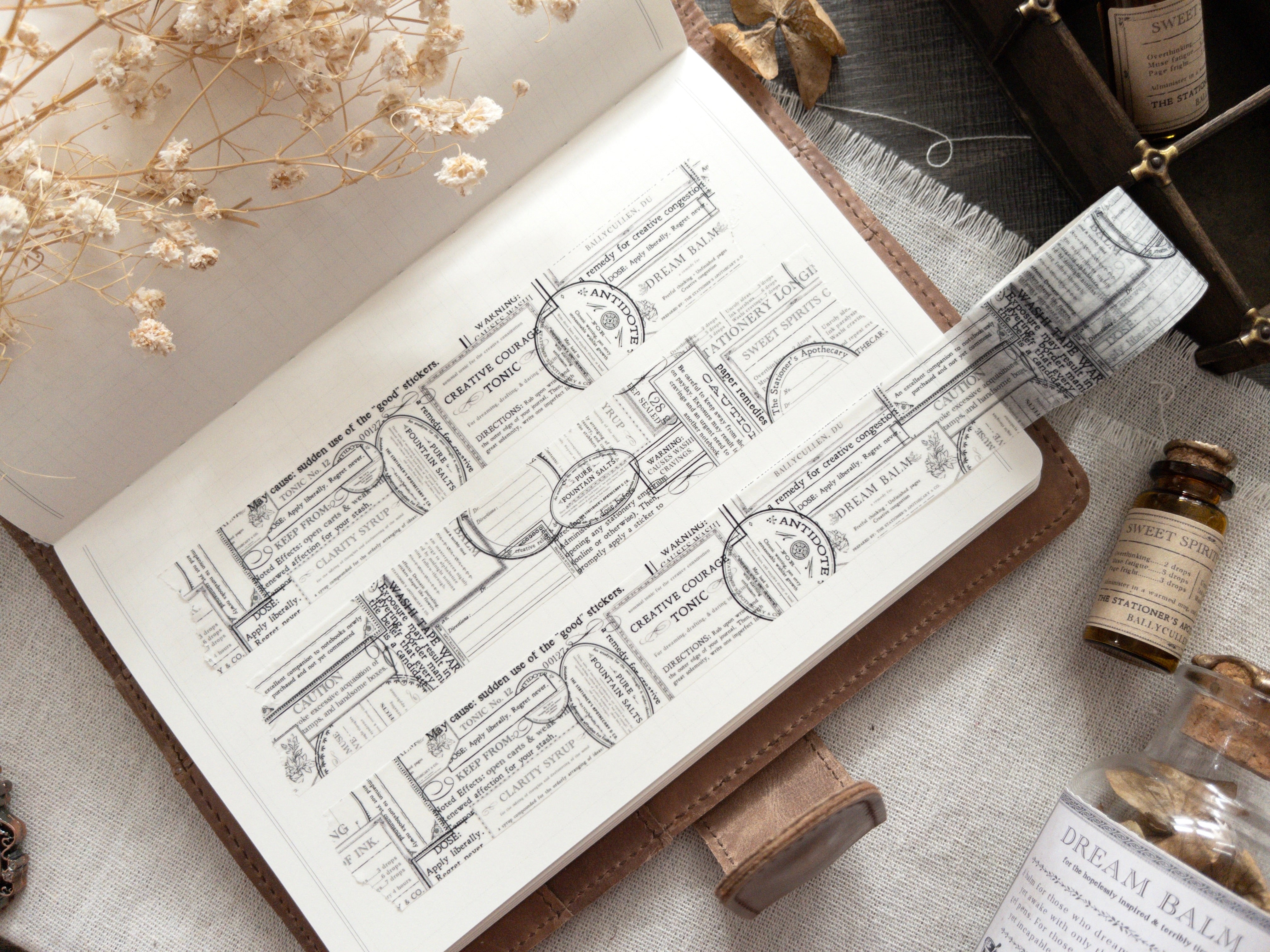 Washi tape : The Stationer's Apothecary (30mm)