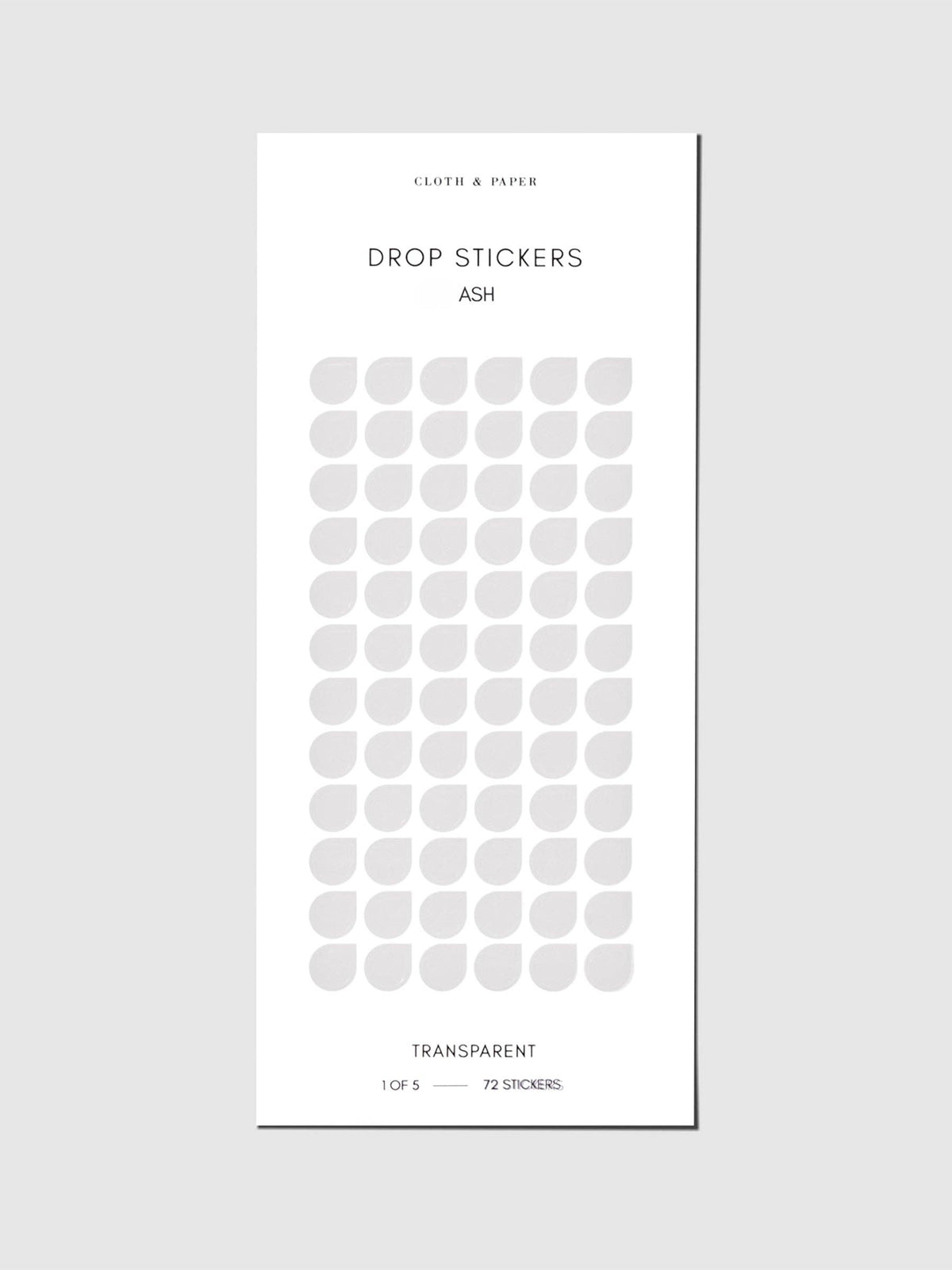Drop Stickers Transparant van Cloth & Paper