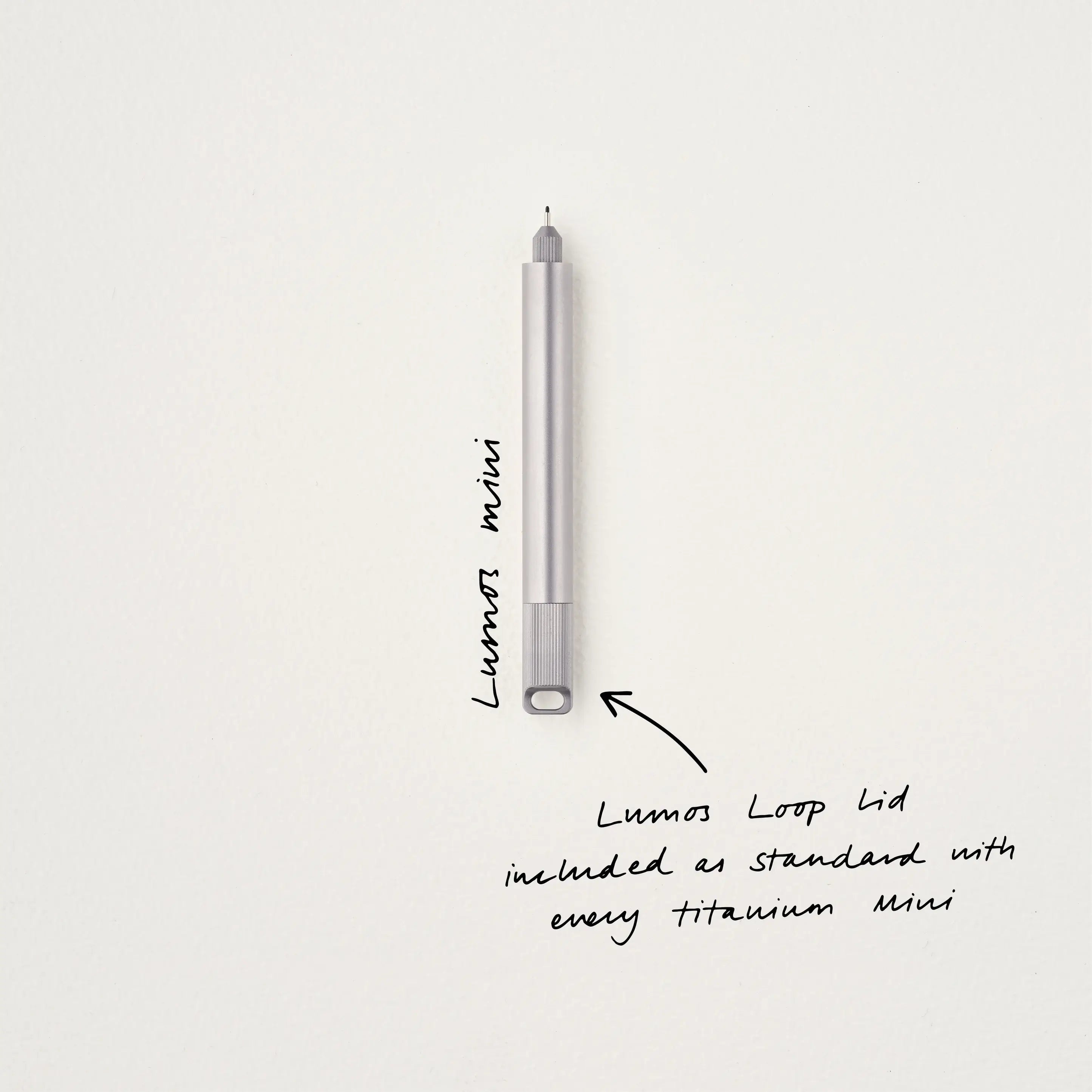 Lumos Mini - Mini pen voor grote ideeën: Titanium (with loop lid)