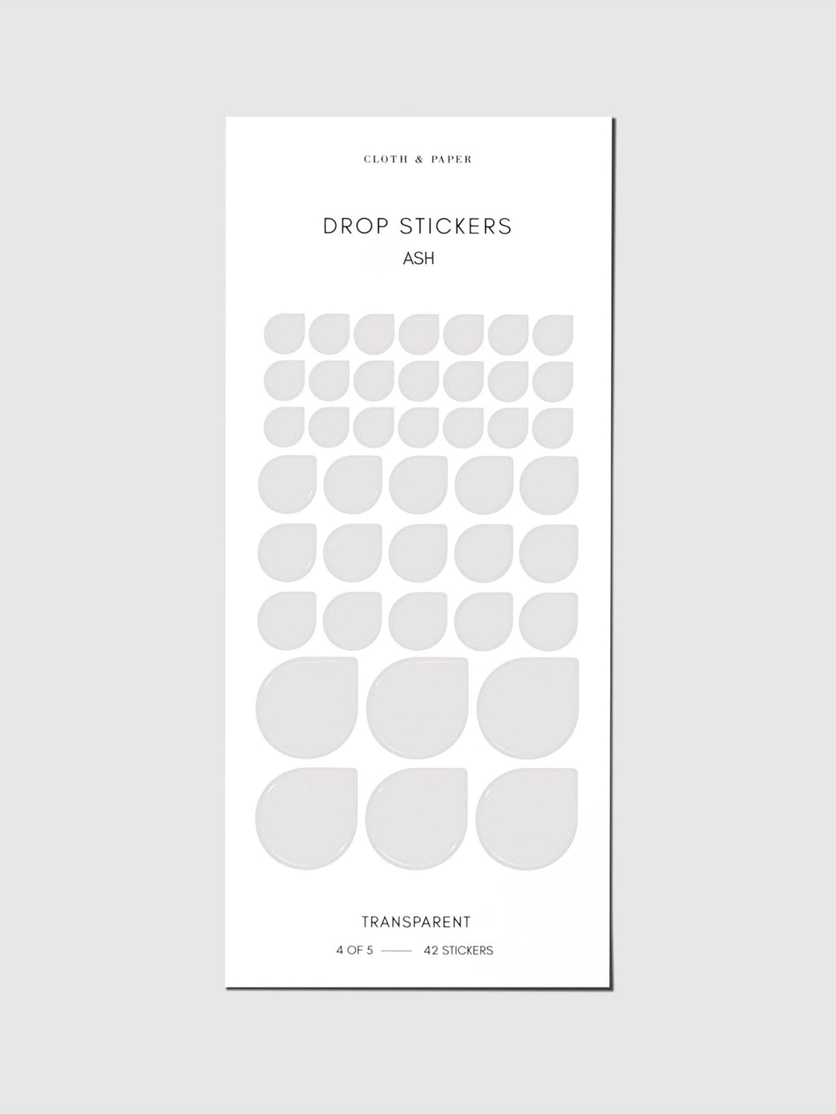Drop Stickers Transparant van Cloth & Paper