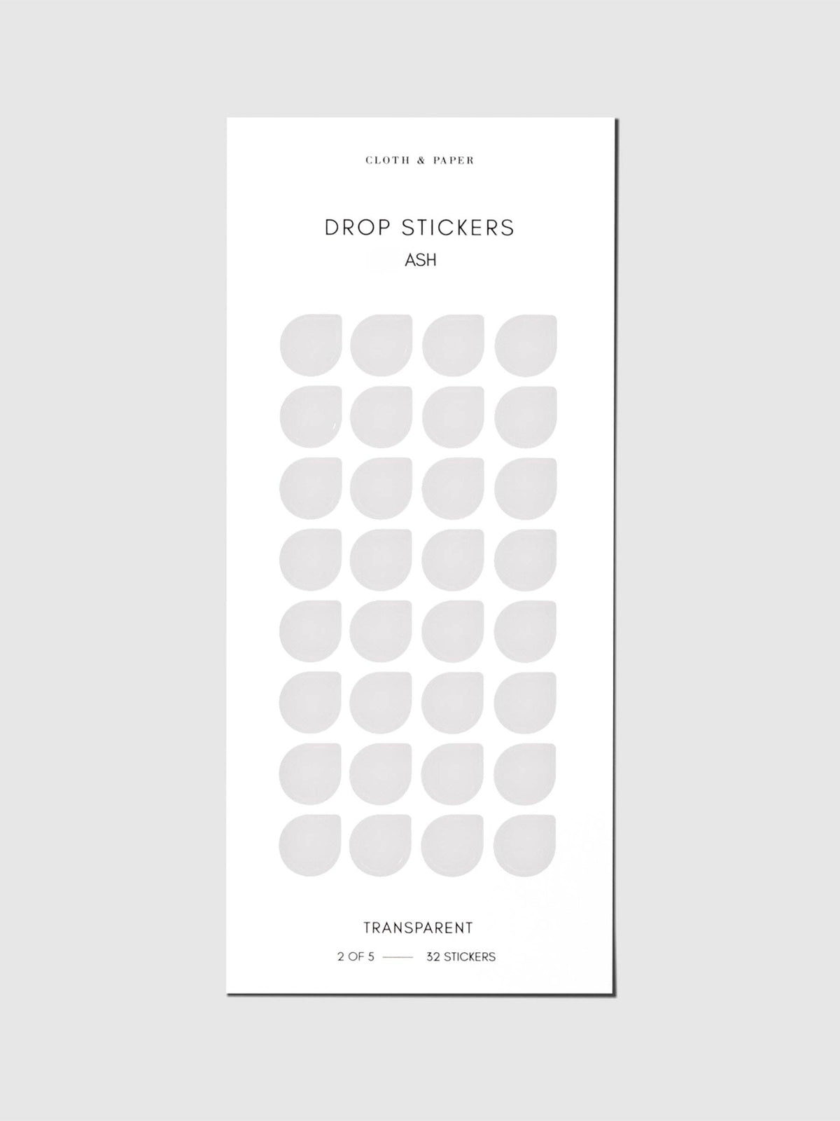 Drop Stickers Transparant van Cloth & Paper